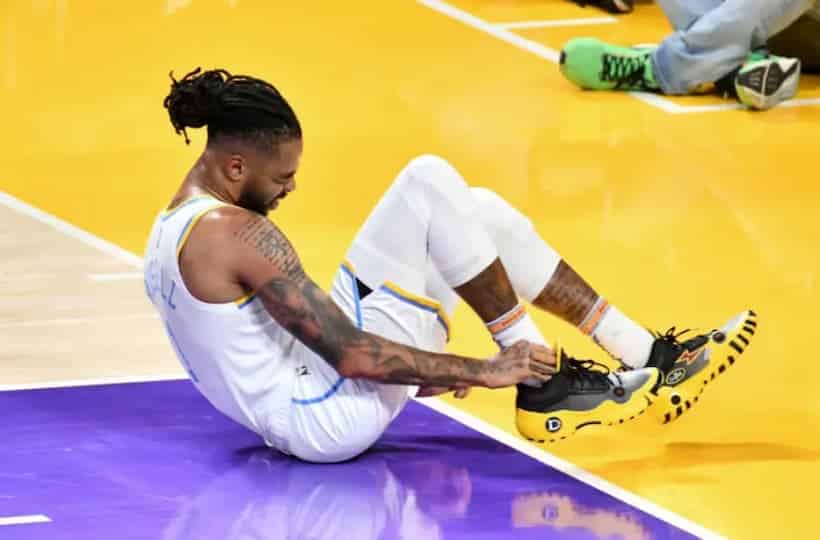 D'Angelo Russell ankle injury pic
