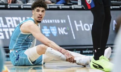 LaMelo ankle injury pic