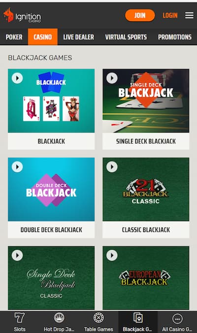 Indiana online mobile app great for blackjack