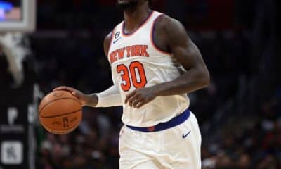 Julius Randle has 16 30-point games away this season, tied for most in Knicks history