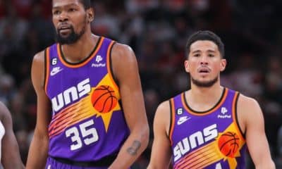 Kevin Durant, Devin Booker third pair of Suns teammates with 30 points each on 60% FG