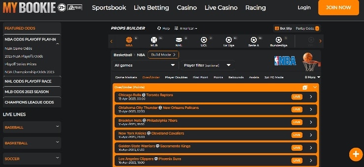 MyBookie props builder