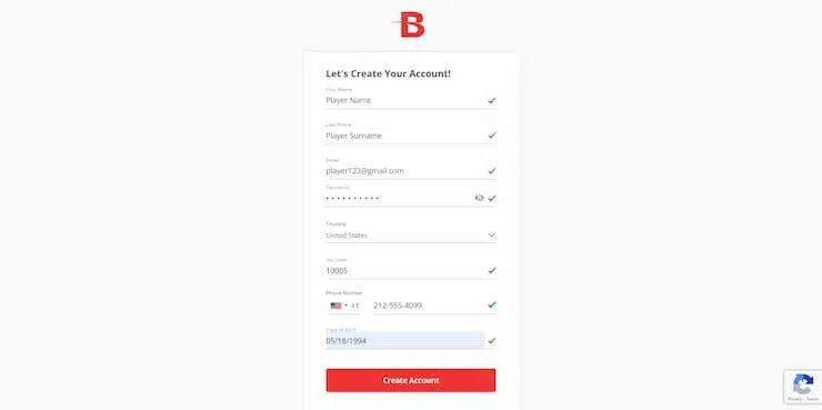 Step 2 - Register a BetOnline Account