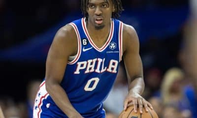 Philadelphia Tyrese Maxey has the most 5+ 3-pointer games in 76ers playoff history Nets