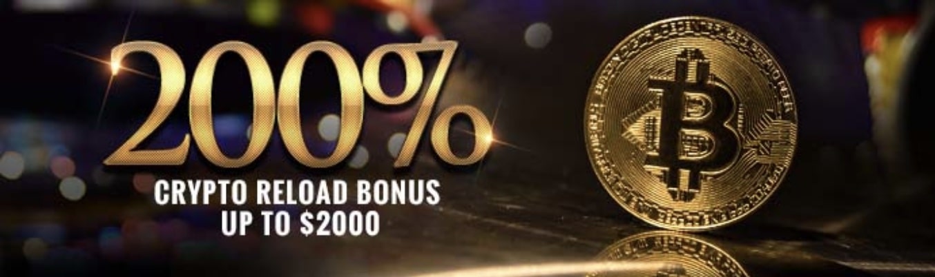 A screenshot of the crypto bonus on the promotions page of MYB casino