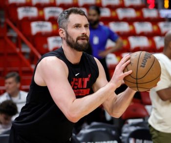 Miami Heat forward Kevin Love (lower left leg) downgraded to questionable for Game 4 vs Celtics