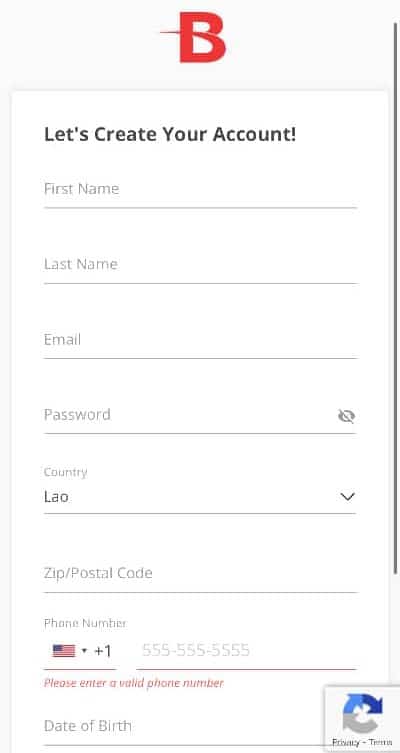 BetOnline sign up
