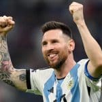 Lionel Messi - World Cup Final 2022 penalty celebration vs France - 181222-16x9