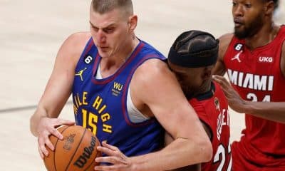Nikola Jokic joins LeBron James as only players last 25 years with 10 points, 10 assists in any half of NBA Finals game