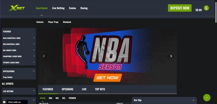 XBet homepage