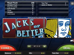 Jacks Or Better free video poker