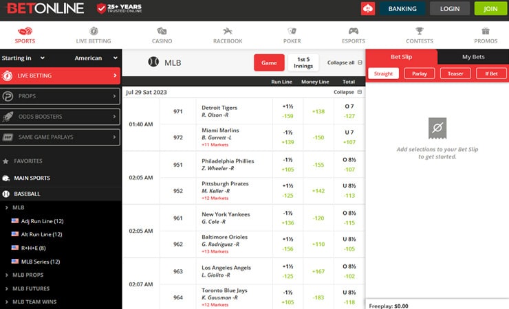 Step 4: Start Betting at BetOnline