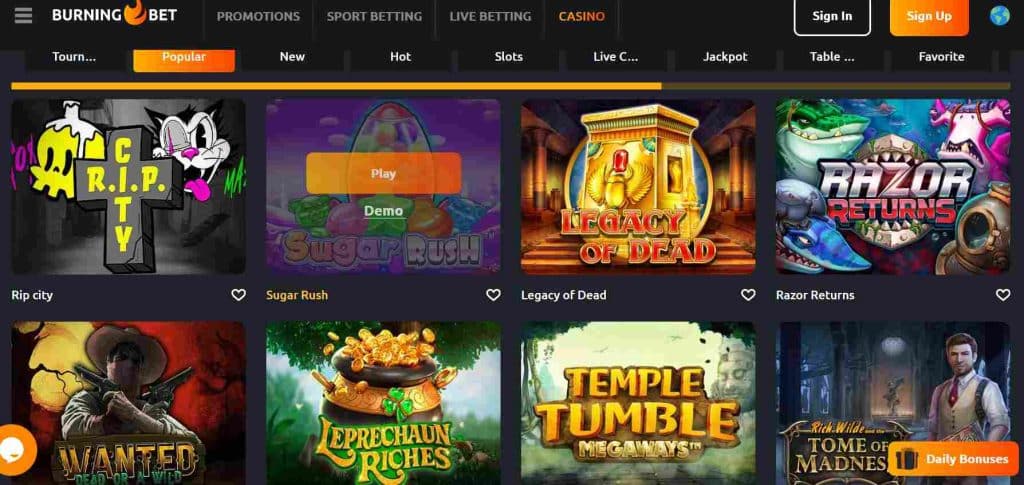 Burningbet online casino