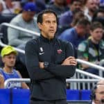 Miami Heat coach Erik Spoelstra Its hard not to look at Minnesota Timberwolves Anthony Edwards and not see Dwyane Wade in him