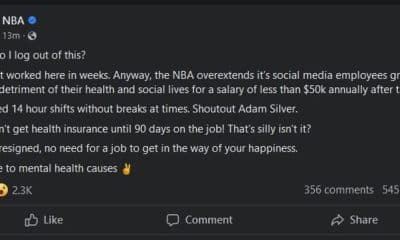 NBA Facebook Employee Blasts League I worked 14-hour shifts without breaks at times social media