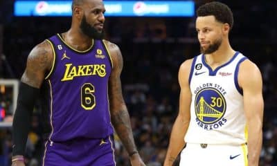 Golden State Warriors Stephen Curry hopes to play in the NBA as long as Los Angeles Lakers LeBron James has