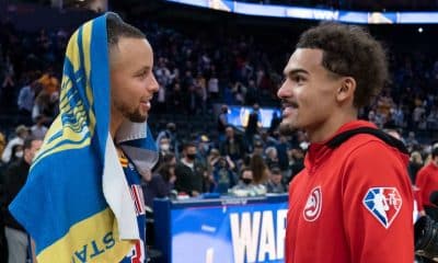 Trae Young and Steph Curry pic