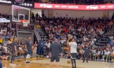 WATCH Golden State Warriors Stephen Curry Loses to Dell in 3-Point Shooting Contest