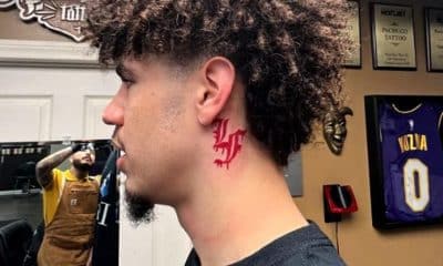 Charlotte Hornets LaMelo Ball Gets Neck Tattoo of LaFrancé Clothing Line Logo