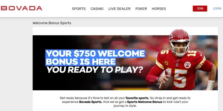 Bovada sports welcome offer
