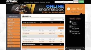 A screenshot of the basketball page at the Everygame sportsbook