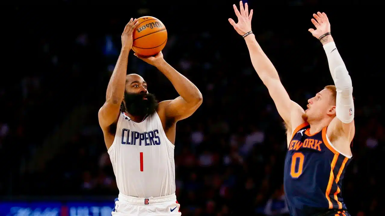 a photo of James Harden shooting the ball