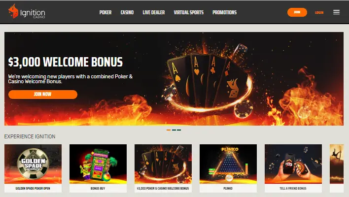 Ignition casino welcome page 