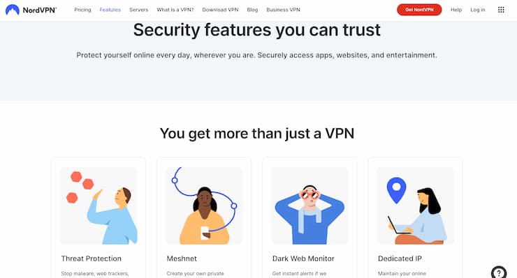 NordVPN homepage - How to access Lucky Block Casino with a VPN