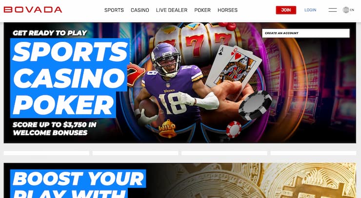 Bovada homepage - the best blackjack casinos