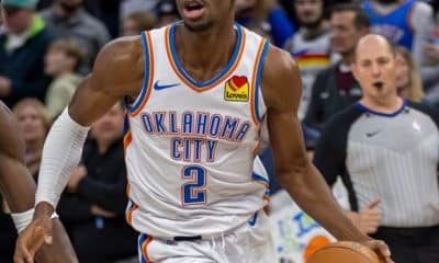 Oklahoma City Thunder Shai Gilgeous-Alexander on pace for 3rd season in NBA history with 31-6-2 averages on 50% FG