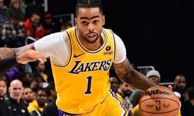 D'Angelo Russell on pace to become 1st Los Angeles Lakers player to make 200 3-pointers in a season
