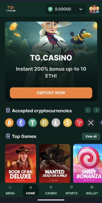 TG Casino sign up process: Step 2 Sign Up