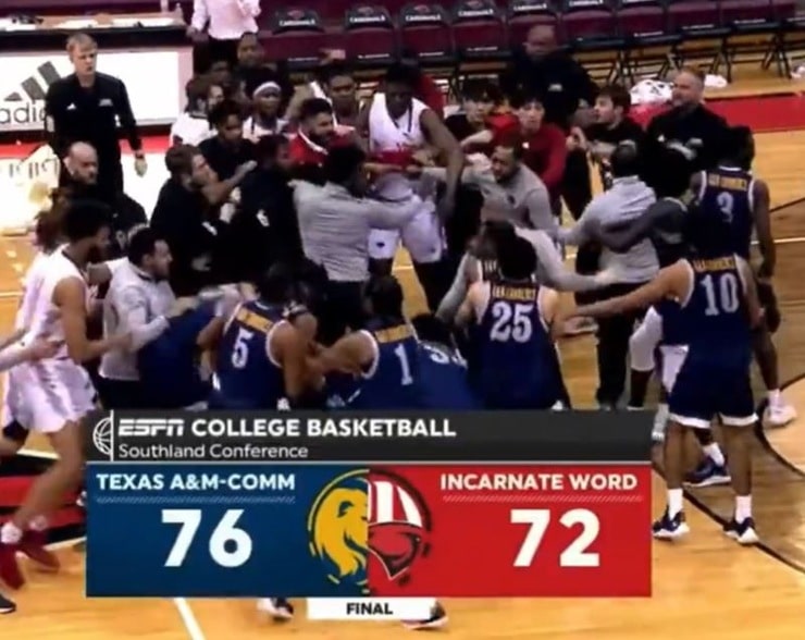 Texas A&M-Commerce, Incarnate Word Players Brawl During Postgame Handshakes