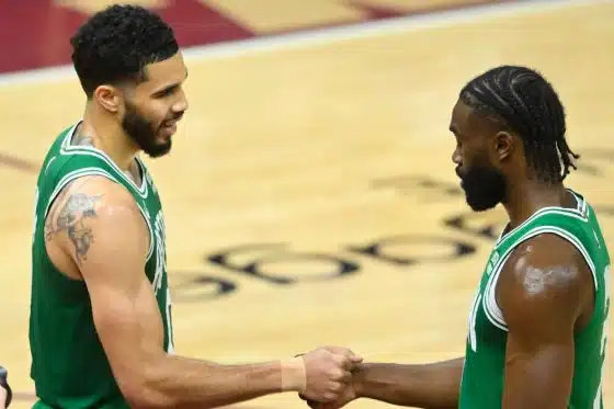 Jayson Tatum and Jaylen Brown, Boston Celtics.