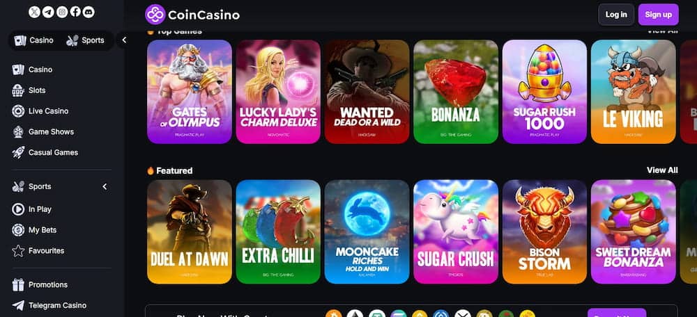 CoinCasino - overall bets crypto casino in the USA