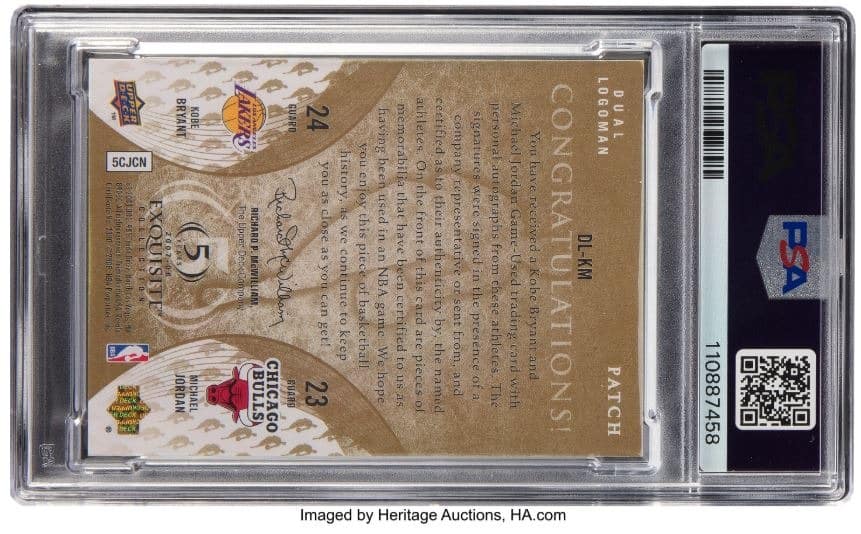 Michael Jordan-Kobe Bryant Signed Card Sells For Record $12.9M
