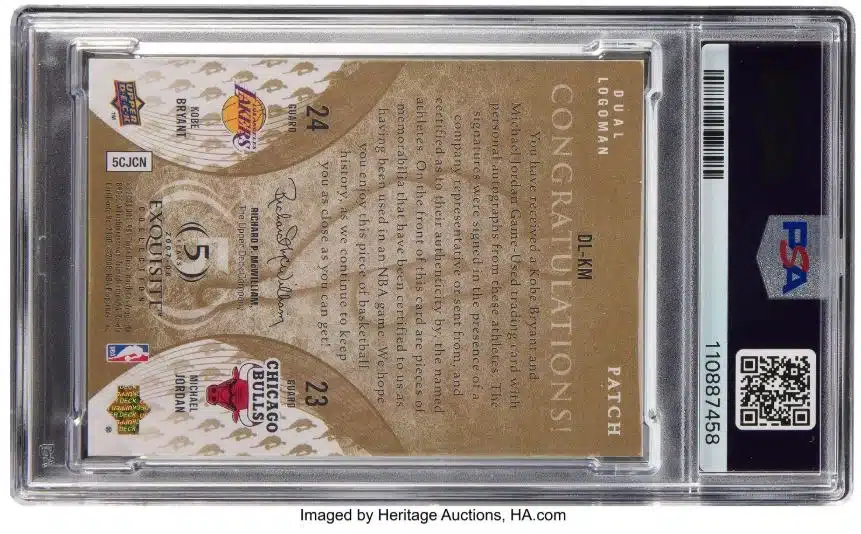 Michael Jordan-Kobe Bryant Signed Card Sells For Record $12.9M