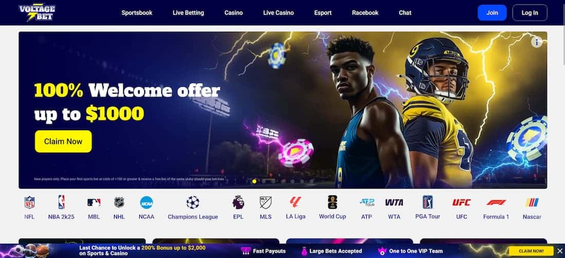 VoltageBet - one of the best new betting sites in the US