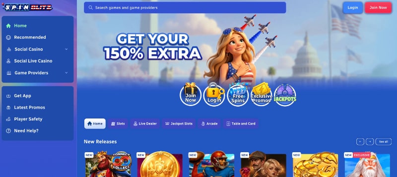 SpinBlitz sweepstakes bingo