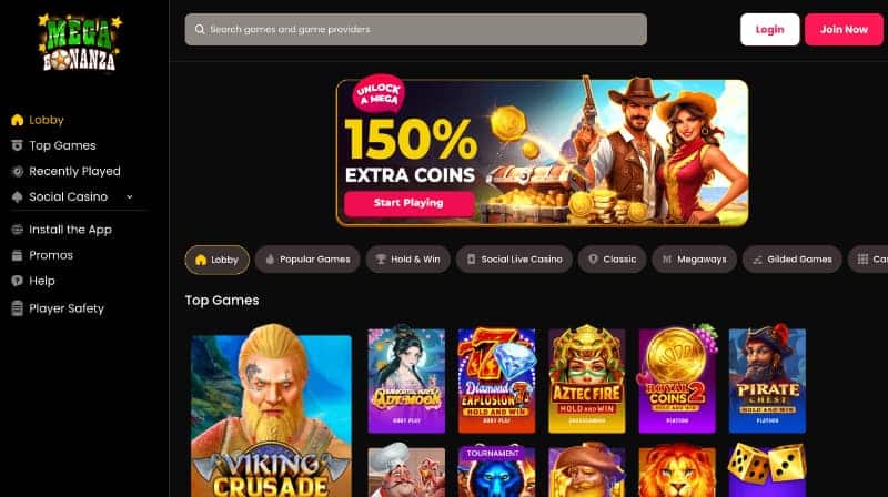 Mega Bonanza sweepstakes bingo