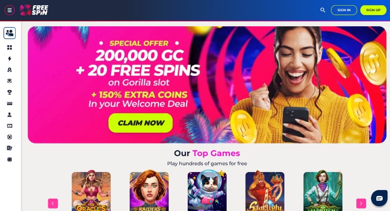 FreeSpin sweepstakes bingo