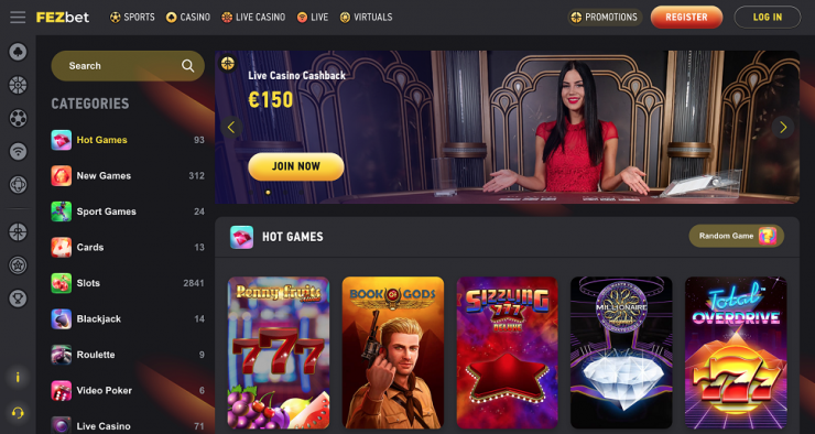 Page on casino - the necessary information