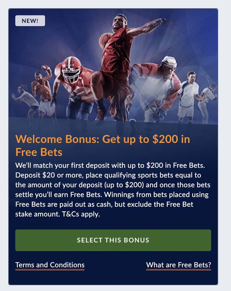 Select a bonus while you signup at a New Brunswick sports betting site