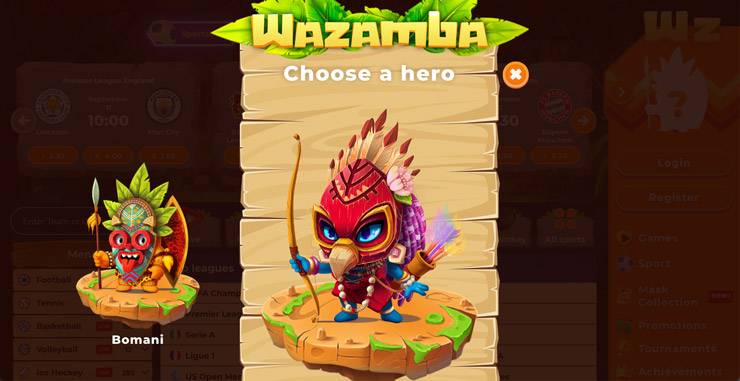 Choosing A Hero At Wazamba
