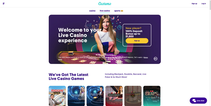 Casumo Live Casino